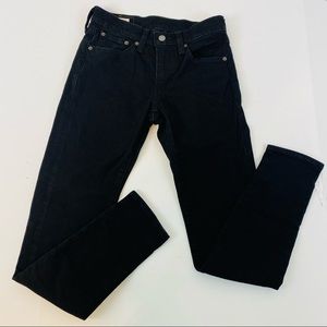NWOT Levi’s Skinny Taper Black Denim W28”x L30”